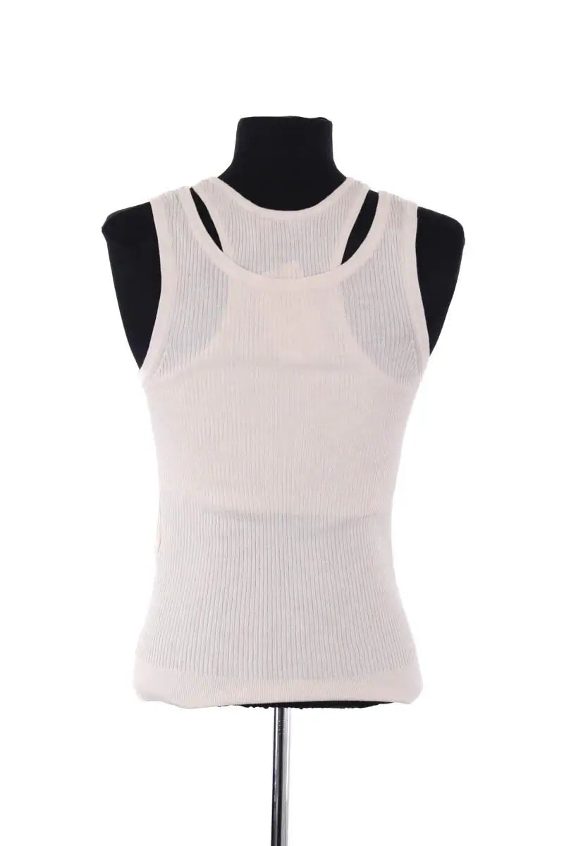Top sans manche Barbara Bui Ecru en Viscose
