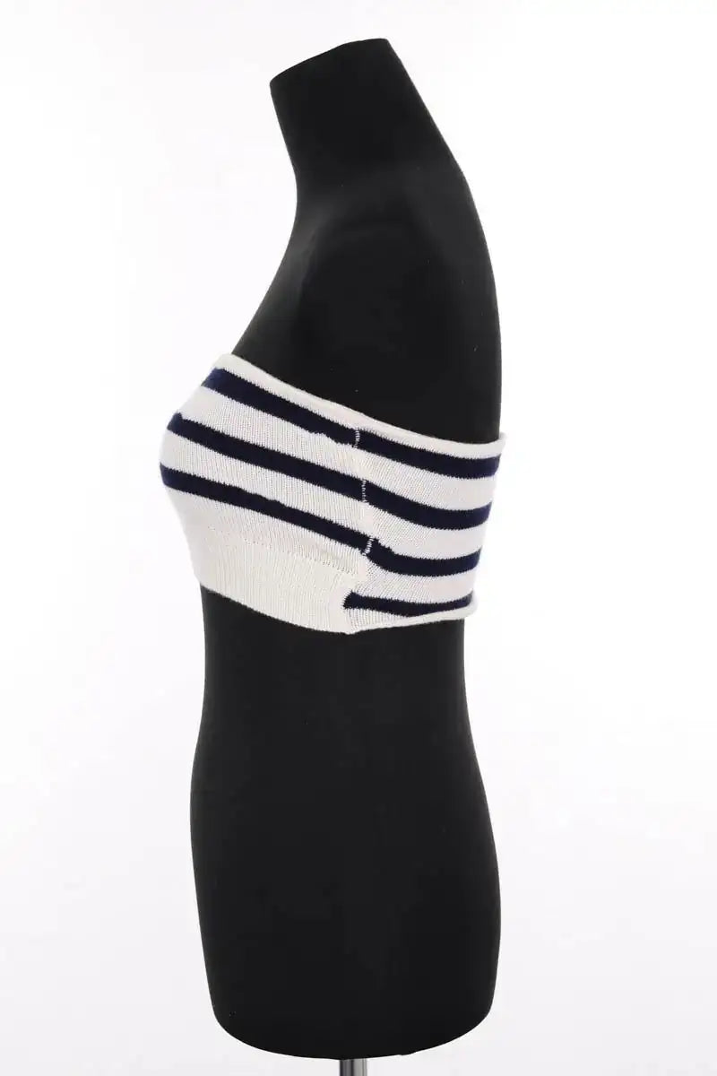 Top sans manche Barrie Ecru en Cachemire