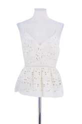 Top sans manche Ba&Sh Beige en Coton, taille S - Seconde Main