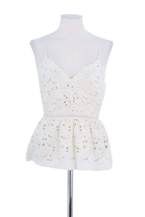 Top sans manche Ba&Sh Beige en Coton, taille S - Seconde Main