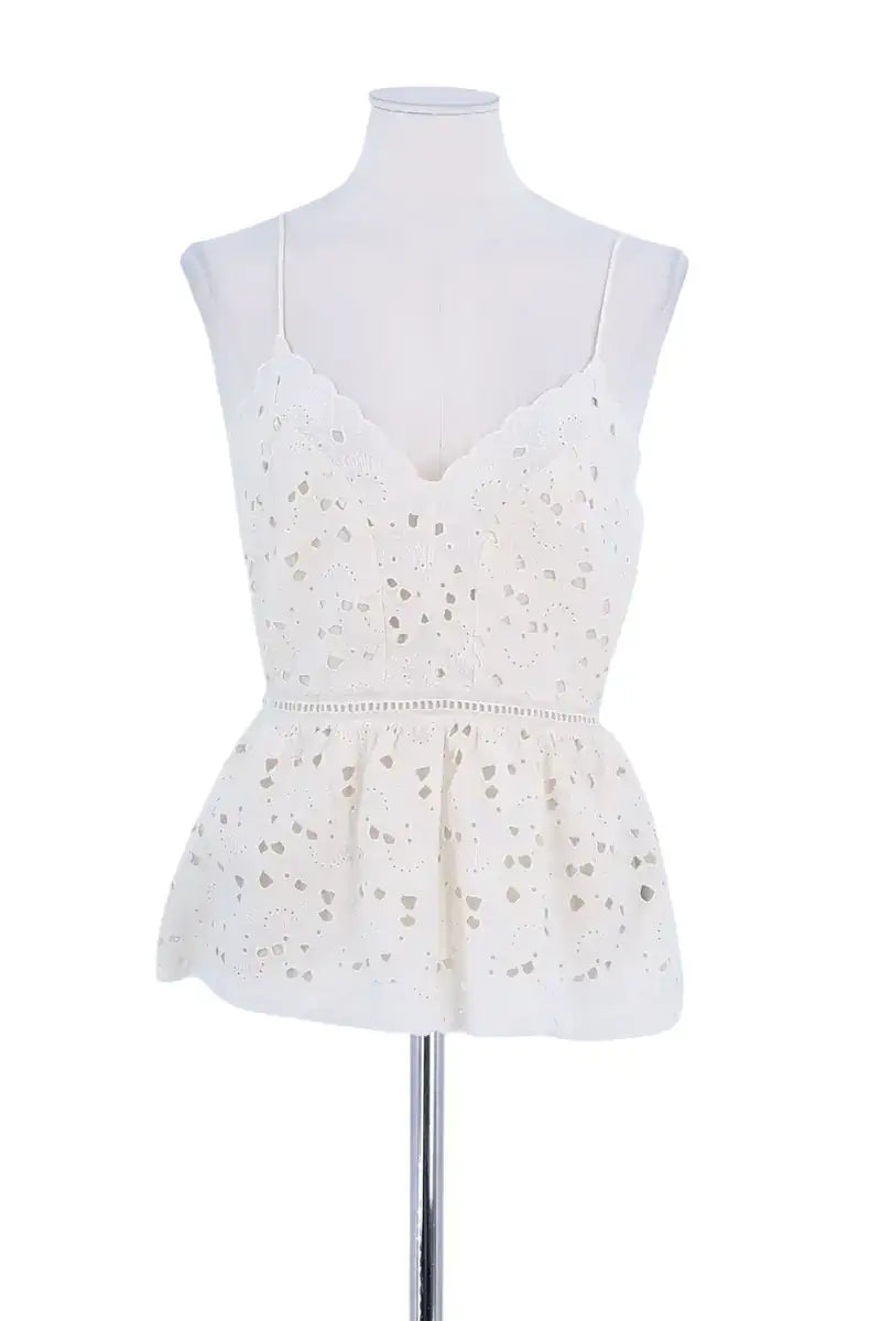 Top sans manche Ba&Sh Beige en Coton, taille S - Seconde Main