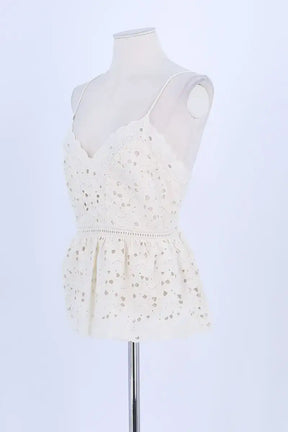 Top sans manche Ba&Sh Beige en Coton