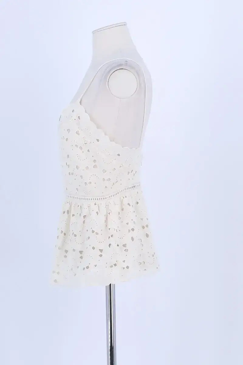 Top sans manche Ba&Sh Beige en Coton