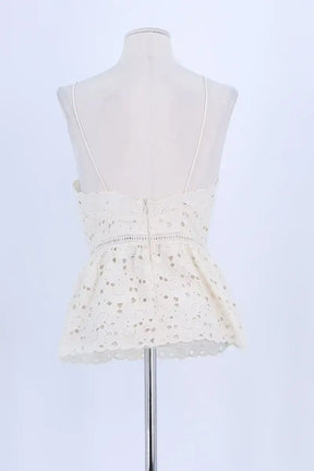 Top sans manche Ba&Sh Beige en Coton