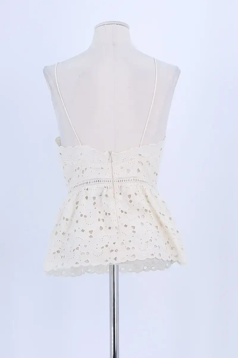 Top sans manche Ba&Sh Beige en Coton
