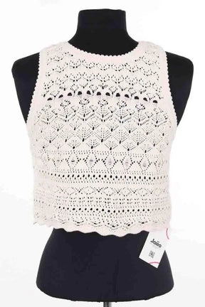 Top sans manche Ba&Sh Ecru en Coton