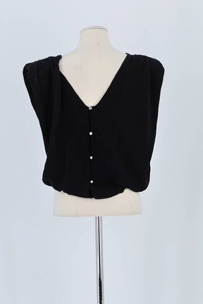 Top sans manche Bash Noir en Polyamide