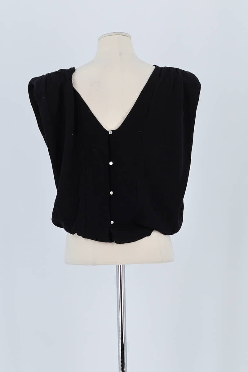 Top sans manche Bash Noir en Polyamide