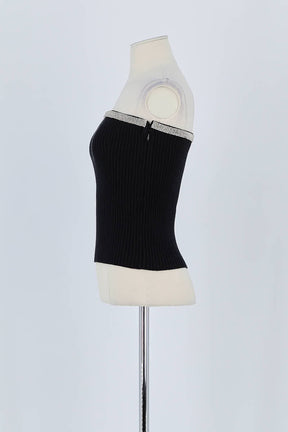 Top sans manche Bash Noir en Viscose