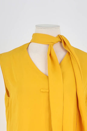Top sans manche Bellerose Jaune en Soie