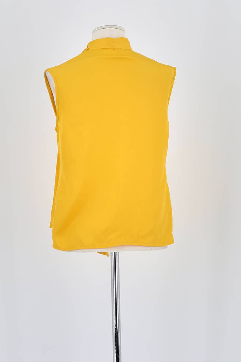 Top sans manche Bellerose Jaune en Soie