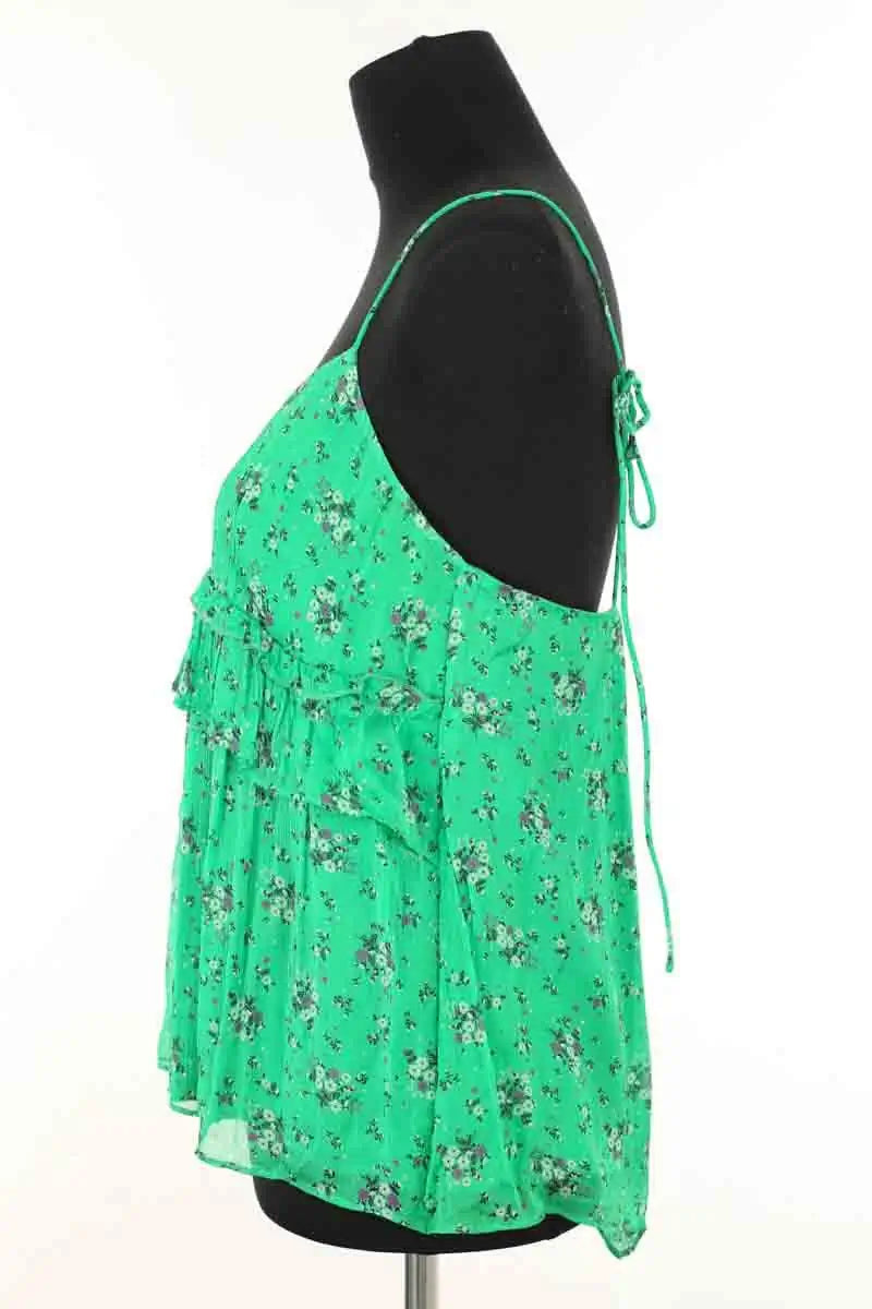 Top sans manche Berenice Mona apple print Vert en Viscose
