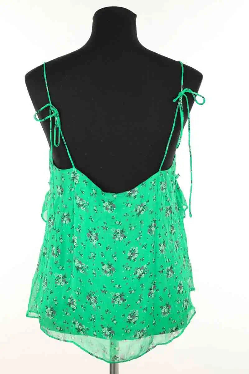 Top sans manche Berenice Mona apple print Vert en Viscose