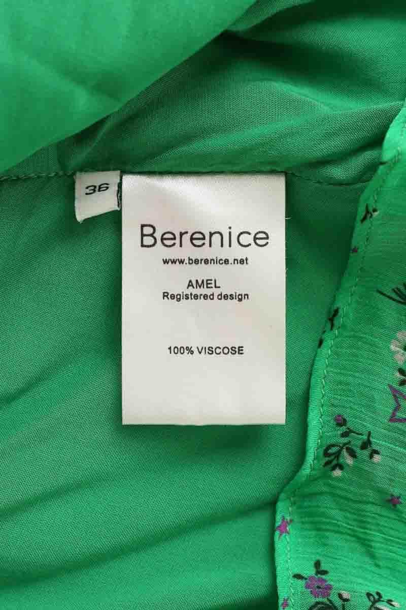 Top sans manche Berenice Mona apple print Vert en Viscose