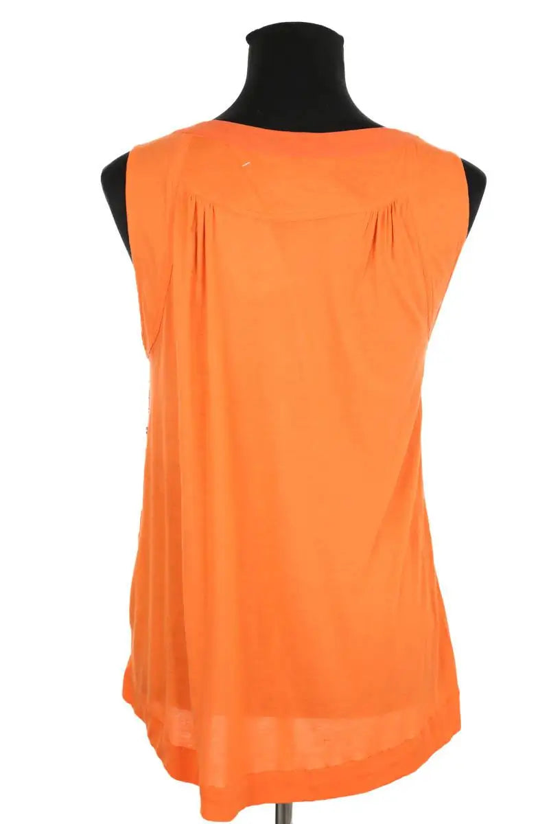 Top sans manche Charlie Joe Orange en Soie