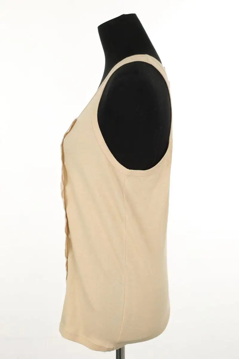 Top sans manche Chloé Beige en Coton
