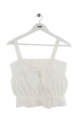 Top sans manche Claudie Pierlot Blanc en Coton, taille S - Seconde Main