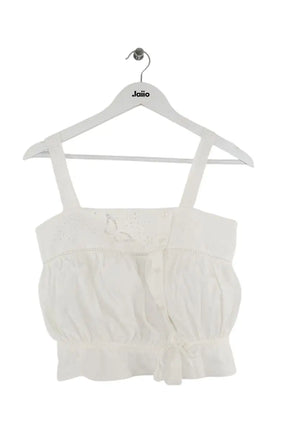 Top sans manche Claudie Pierlot Blanc en Coton, taille S - Seconde Main