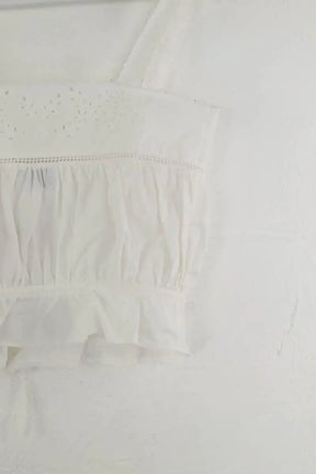 Top sans manche Claudie Pierlot Blanc en Coton