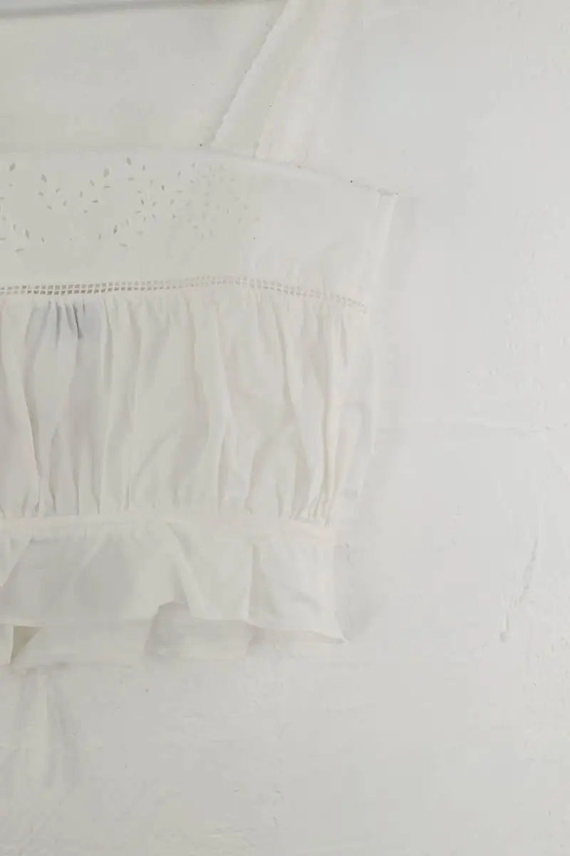 Top sans manche Claudie Pierlot Blanc en Coton