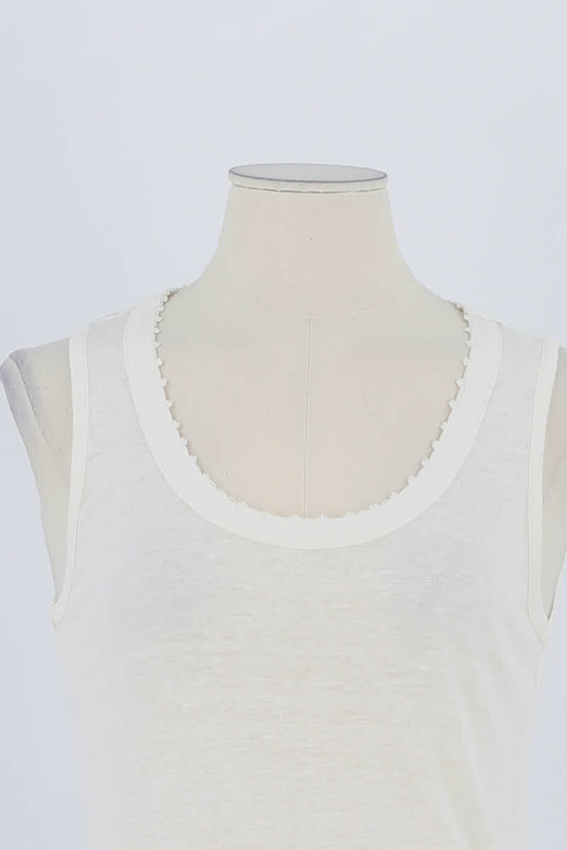 Top sans manche Claudie Pierlot Blanc en Lin