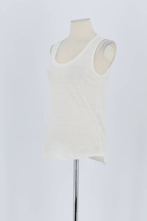 Top sans manche Claudie Pierlot Blanc en Lin