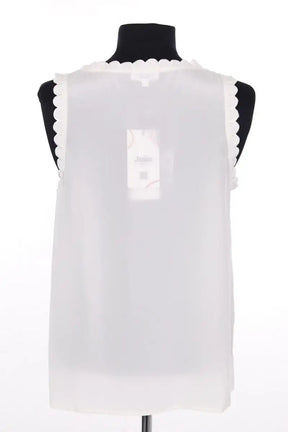 Top sans manche Claudie Pierlot Blanc en Soie