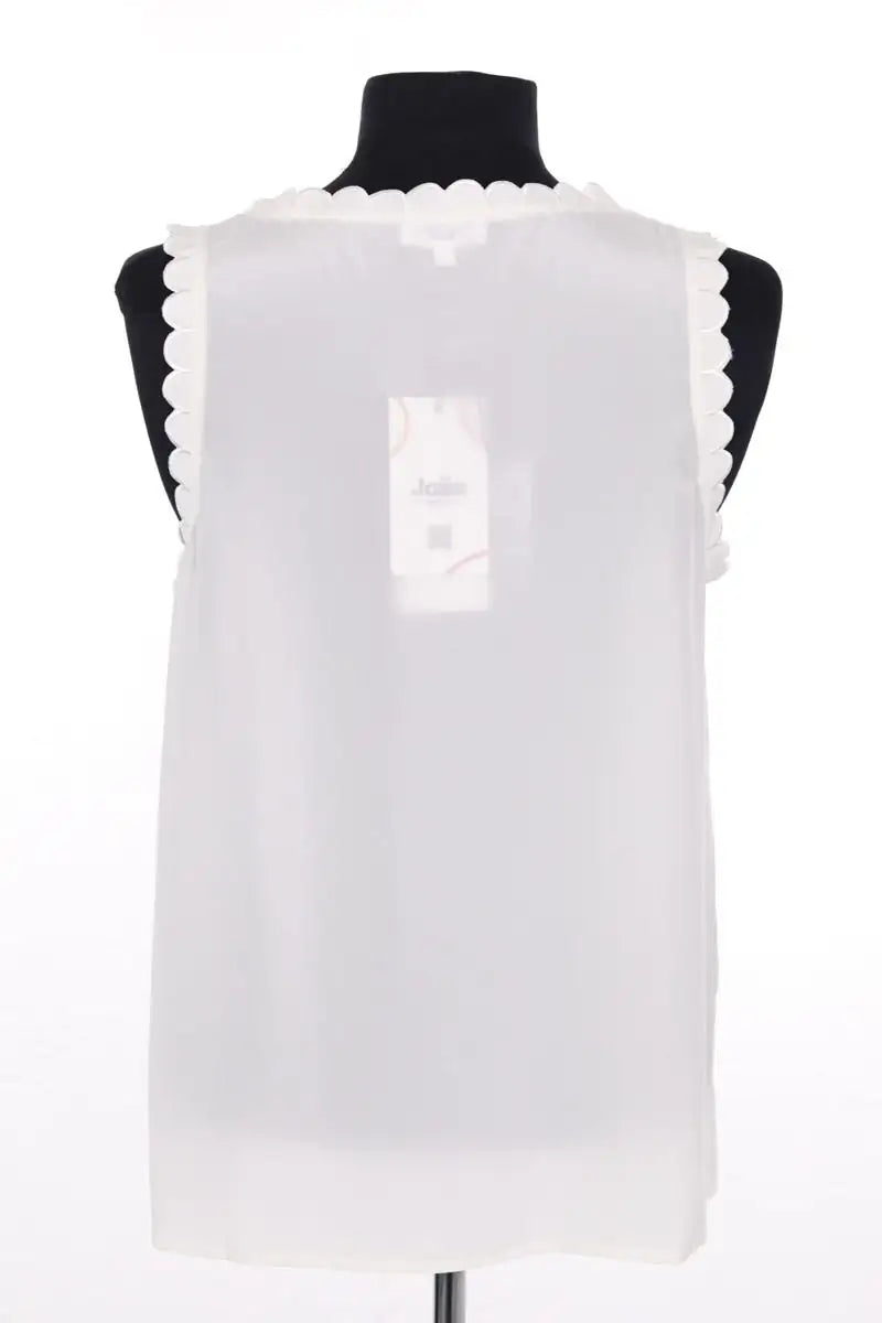 Top sans manche Claudie Pierlot Blanc en Soie