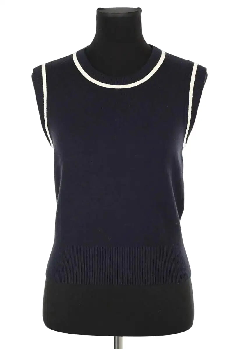 Top sans manche Claudie Pierlot Bleu en Viscose, taille M - Seconde Main