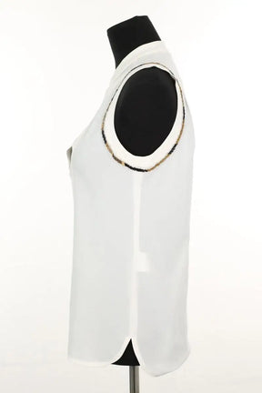 Top sans manche Claudie Pierlot Boreal Blanc en Polyester