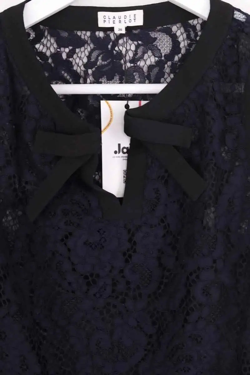 Top sans manche Claudie Pierlot Marine en Coton