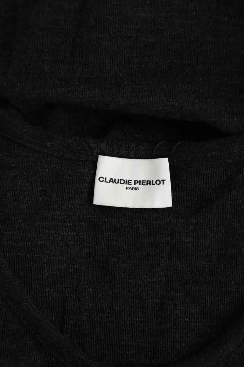 Top sans manche Claudie Pierlot Noir en Laine