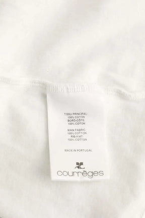 Top sans manche Courrèges Blanc en Coton