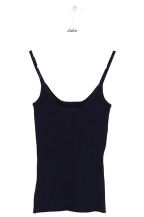 Top sans manche Courrèges Marine en Coton
