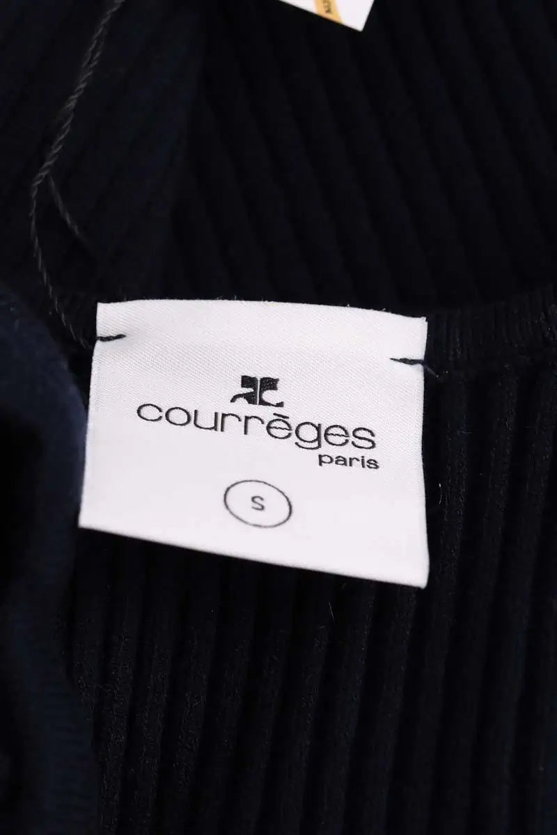 Top sans manche Courrèges Marine en Coton