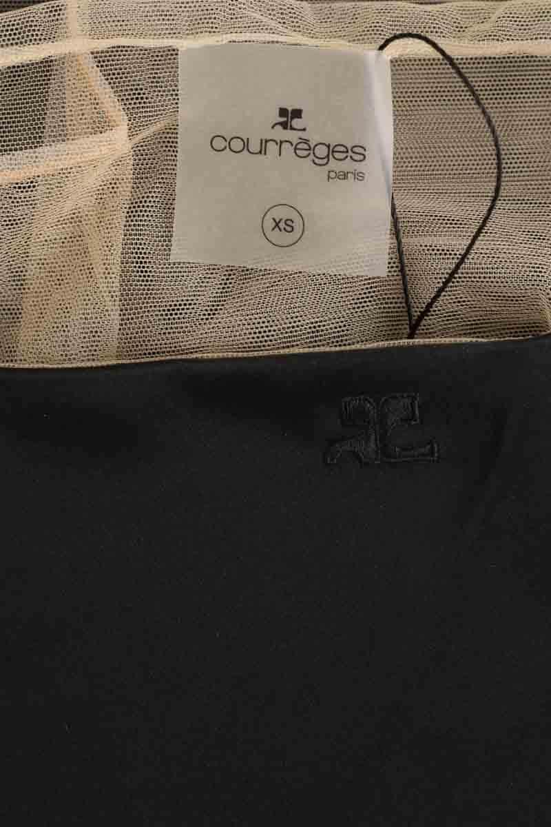 Top sans manche Courrèges Noir en Synthétique