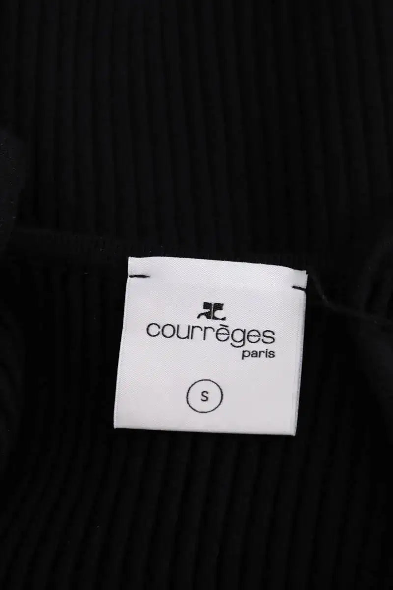 Top sans manche Courrèges Noir en Viscose