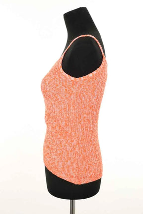Top sans manche Courrèges Orange en Coton