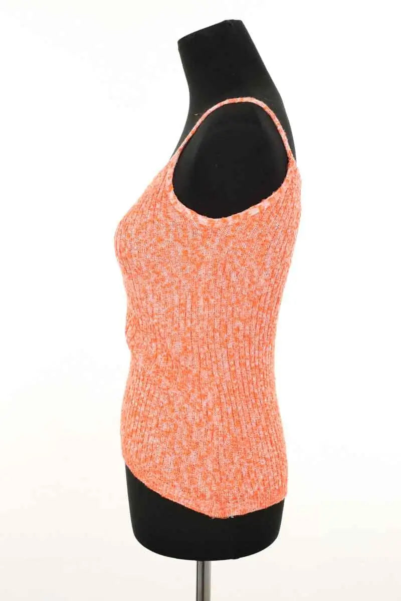 Top sans manche Courrèges Orange en Coton