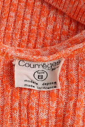 Top sans manche Courrèges Orange en Coton