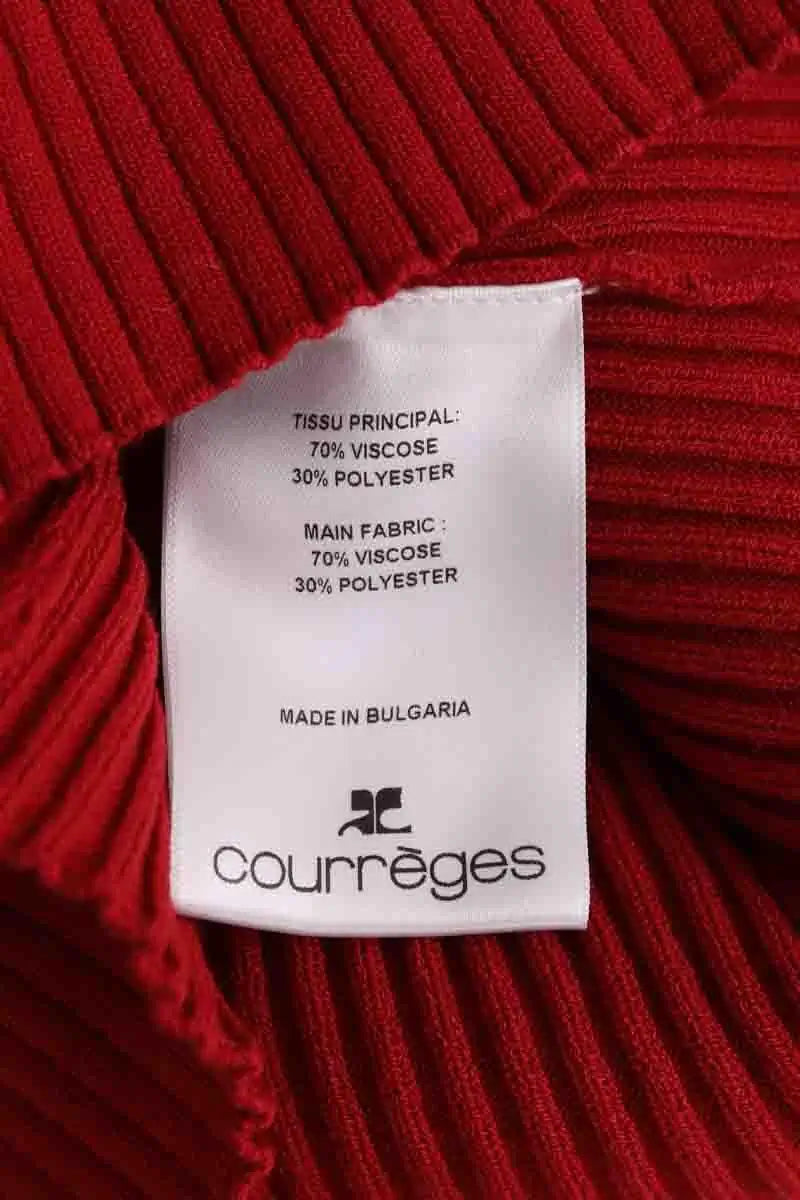 Top sans manche Courrèges Rouge en Laine