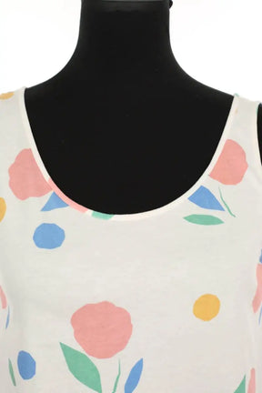 Top sans manche Des Petits Hauts Blanc en Coton