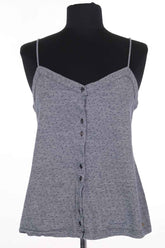 Top sans manche Des Petits Hauts Bleu en Coton, taille S - Seconde Main