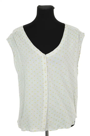 Top sans manche Des Petits Hauts Bleu en Synthétique, taille M - Seconde Main