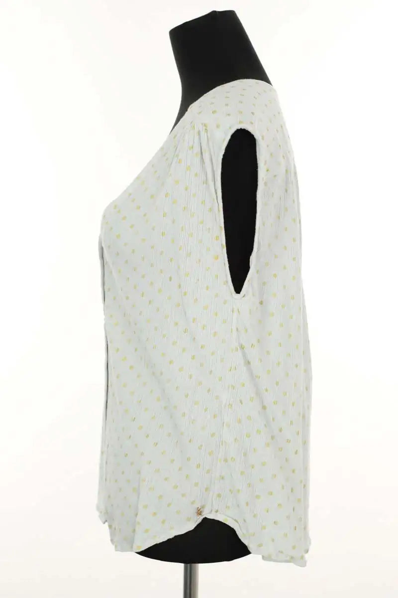 Top sans manche Des Petits Hauts Bleu en Synthétique