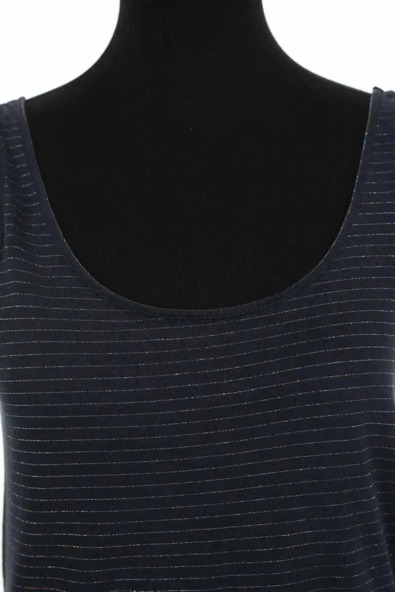 Top sans manche Des Petits Hauts Marine en Coton