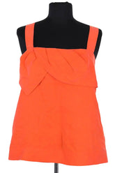 Top sans manche Diane Von Furstenberg Orange en Soie, taille L - Seconde Main