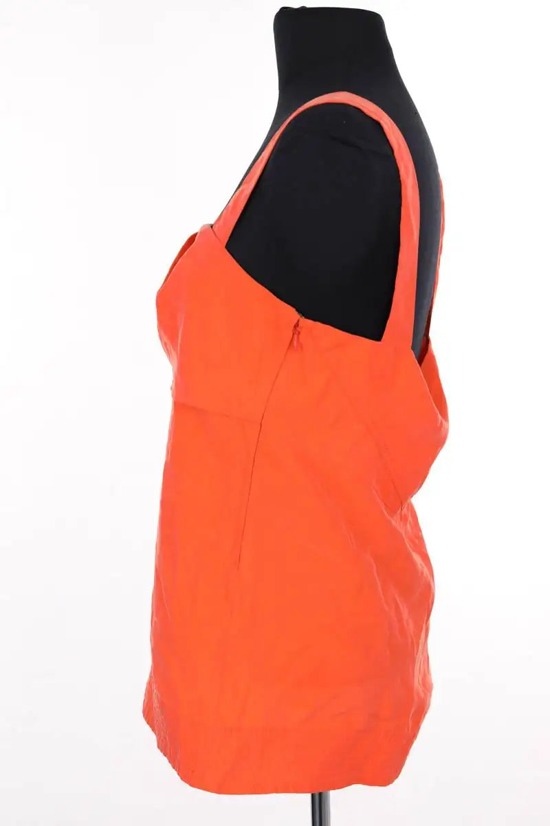 Top sans manche Diane Von Furstenberg Orange en Soie