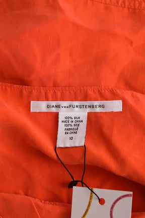 Top sans manche Diane Von Furstenberg Orange en Soie