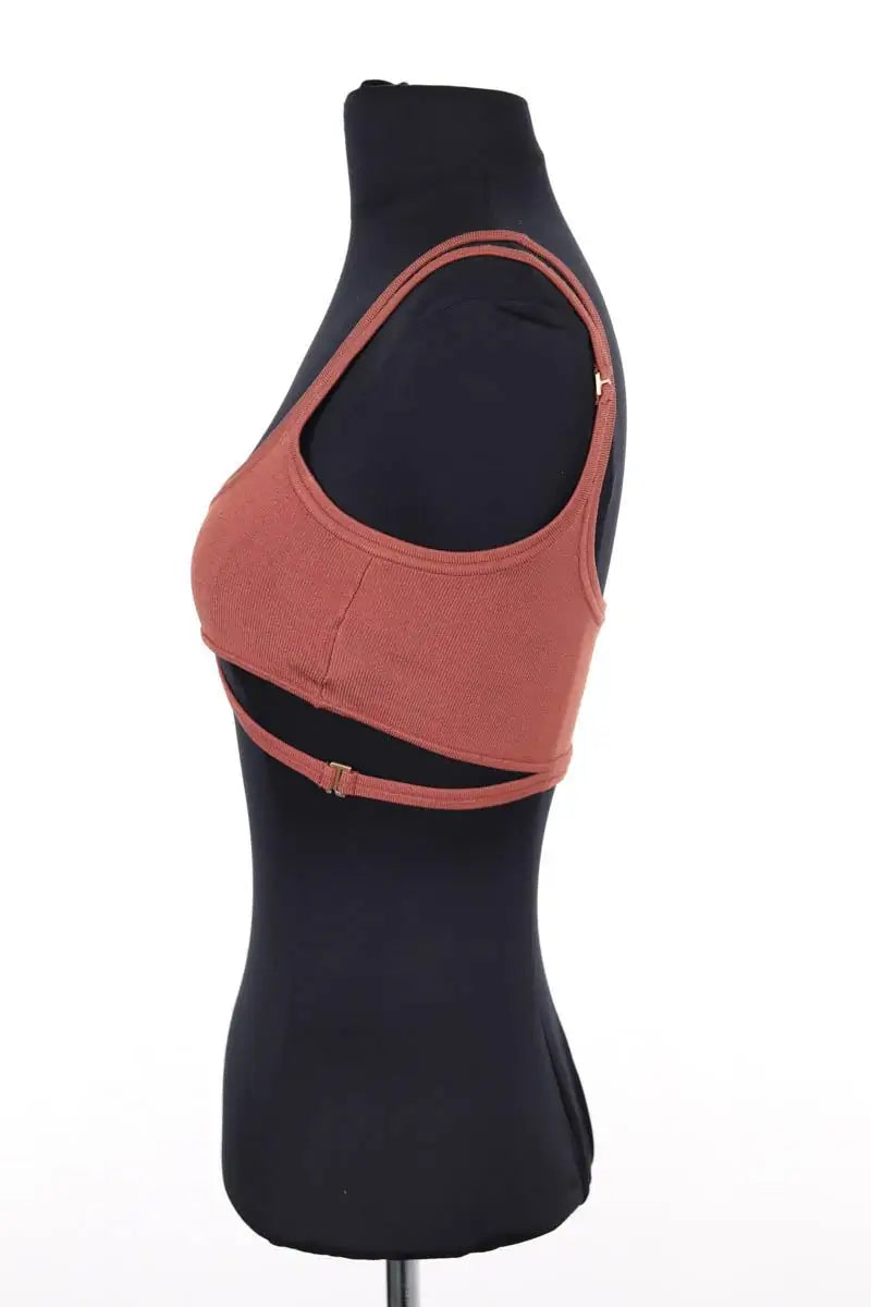 Top sans manche Dion Lee Marron en Viscose